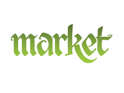 Calligraphy — Market advertising calligraphy font lettering market outdoor signage