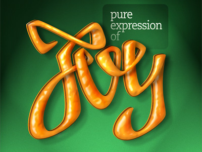 Calligraphy — Pure expression of joy 3d calligraphy mixed media painting