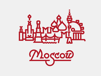 Moscow city logo font lettering vector graphics