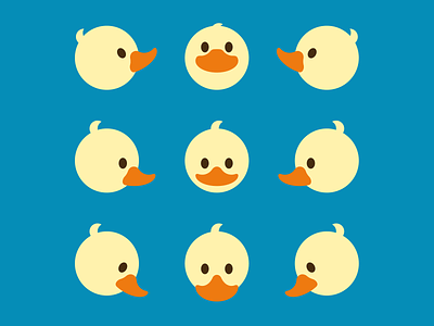 Quack-tastic animal avatar duck flat illustration minimal