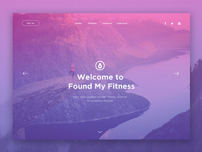 Homepage Concept fitness gradient health web