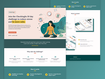 30 day wellness challenge landing page