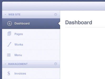 Menu blue cms dashboard icons menu