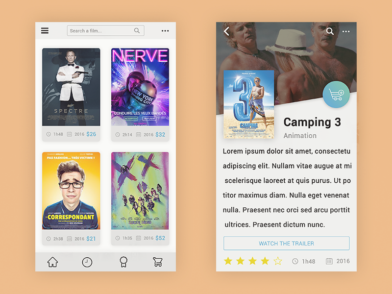 Film App by Léo Roullois on Dribbble