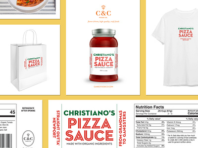 Christiano's Pizza Sauce Pizza Sauce Logo + Packaging