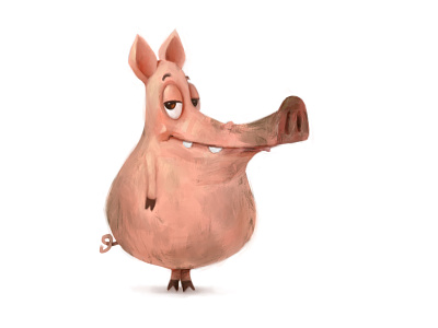 Mr. Hryak animals cartoon dirt farm pig piggy pink pork