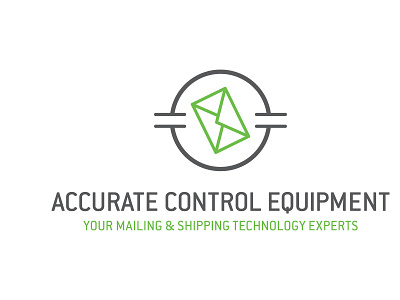 Accurate Control Equipment accurate branding crosshair green illustration logo mail target technology typography vector