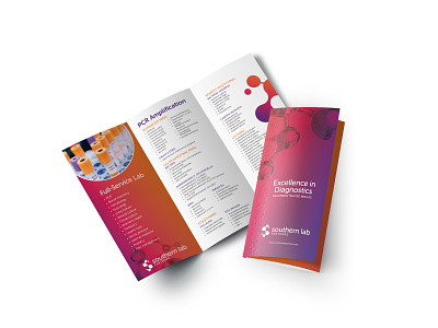 Southern Lab Partners Brochure branding brochure design diagnostic lab logo molecule testing trifold