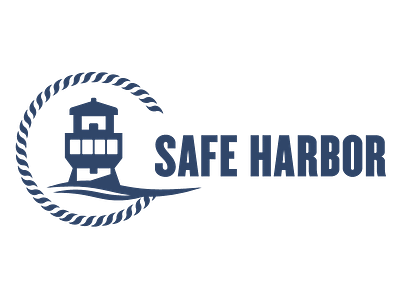Safe Harbor Logo branding harbor illustration lighthouse logo nautical rope water