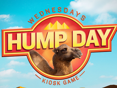 Hump Day Wednesday camel day desert hump pyramid typography wednesday