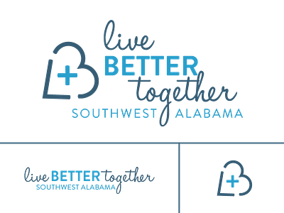 Live Better Together Logo alabama better branding community design health heart illustration live vector