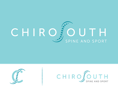 ChiroSouth Spine and Sport back branding chiro chiropractic design logo south spine sport typography