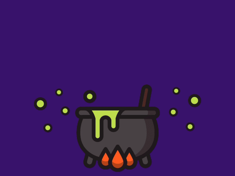 Happy Halloween bubble cauldron double halloween happy holiday purple spooky toil trouble witch