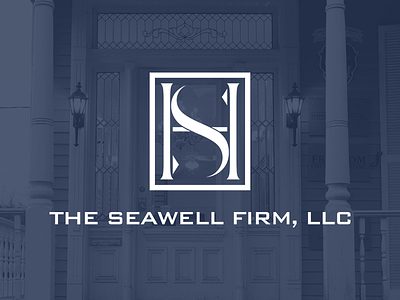 The Seawell Firm firm h law logo modern monogram s seawell serif traditional