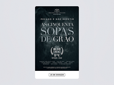 As Cinquenta Sopas de Grão art direction cinema food menu photoshop shopping typography