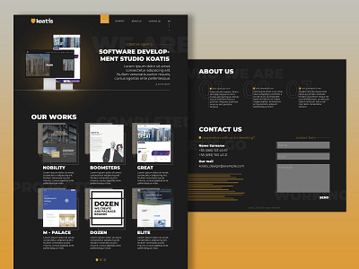 Koatis Design Studio - Website Design / 2022 concept design figma graphic design koatis landing landing page page photoshop portfolio site typography ui ux web web design web landing webdesign website concept website design