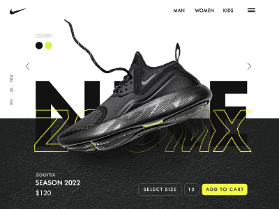 Nike shoe visual banner branding design nike shoes sport ui visual website