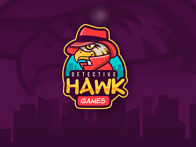 Detective Hawk logo design brand identity branding design graphic design identity illustration logo logotype ui vector