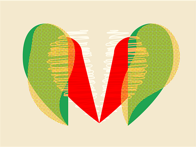 Juice Heart design graphic illustration vector