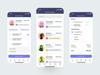 Booking service app design ui ux