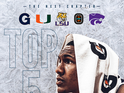 "Top 5" Series (Shawn Phillips) announcement app basketball canva college commit commitment design graphic design illustration