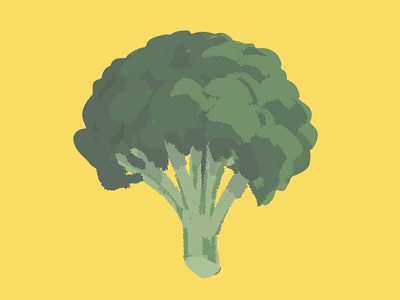Broccoli broccoli diet digital painting illustration