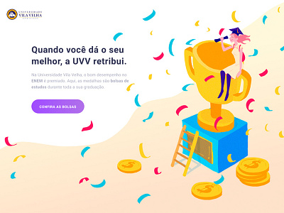 Landing page - Bolsas e Descontos brazil colors composition design digital painting illustration interface landing landing page photoshop ui