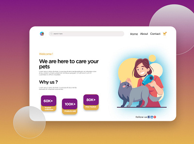 Online Pet Shop design app design ui ux