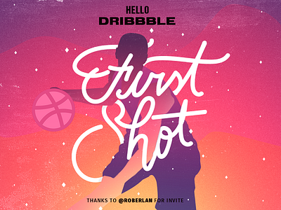 Hello Dribbble! first shot lettering