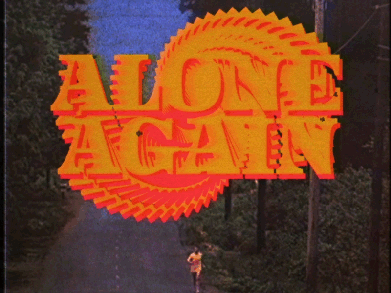 Alone Again animation collage design gif motion retro vintage