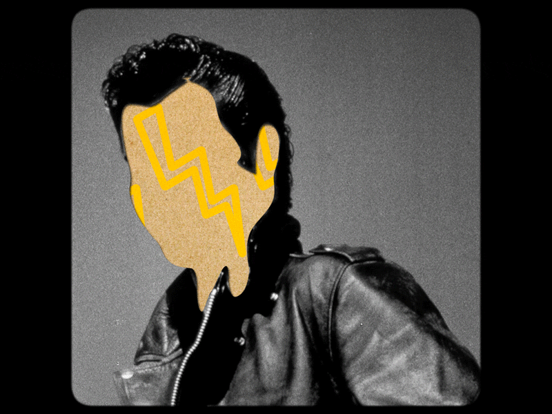 Grease Lightning animation collage gif loop motion retro surreal vintage