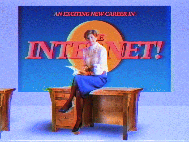 HOT_NEW_JOBS.gif animation collage gif loop motion retro surreal vintage