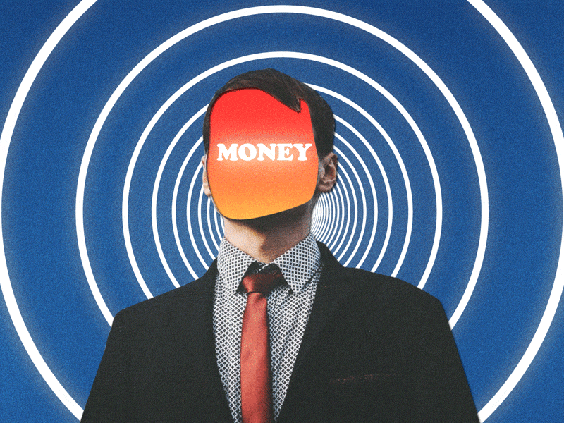 A Penny For Your Thoughts animation collage design gif motion surreal vintage