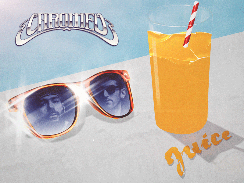 Chromeo / "Juice" album art animation chromeo collage design gif graphic juice motion pop art