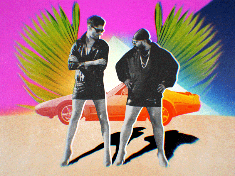 Chromeo / "Juice" album art animation chromeo collage design gif graphic juice motion pop art