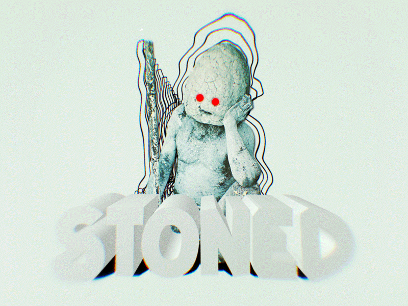 STONED.gif animation collage design gif motion pop art stoned surrealism