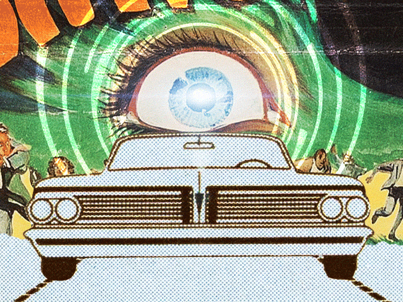 The Road is Wide Open abstract animation collage gif grain graphic graphic design loop motion motion design motion graphics pop art retro science fiction scifi scratches surrealism vintage