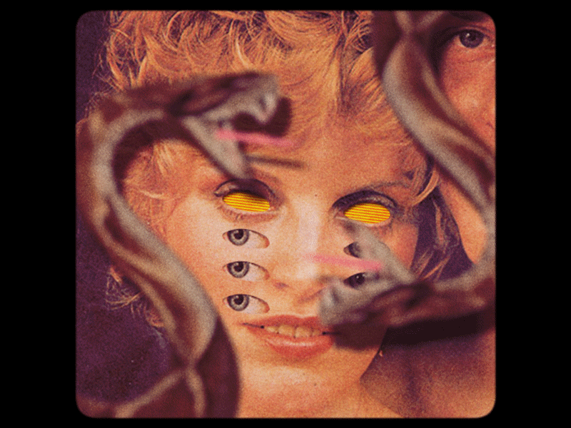 SNAKE_EYES.gif abstract animation collage design gif grain graphic graphic design loop motion motion design motion graphics pop art retro science fiction scifi scratches surreal surrealism vintage