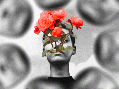 In Bloom abstract animation collage design gif graphic graphic design loop motion motion design motion graphics pop art retro science fiction scifi scratches surreal surrealism vintage