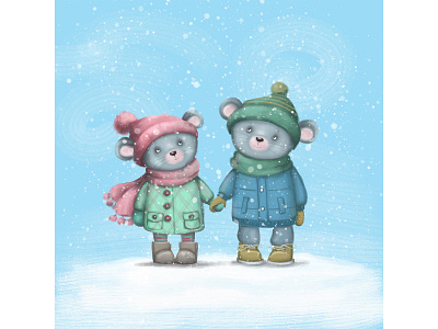 Winter. art card cartoon character character childrenbook illustration illustration