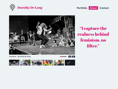 Dorothy De Long Photography Portfolio adobe xd design typography ui wireframing