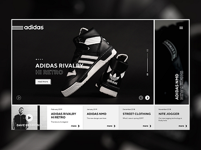 Adidas shop site e commerce ui uiux ux website