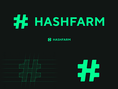 Hashfarm - WIP Logo Design branding design digital green h monogram icon identity design lettermark lettermark logo logo logodesign logotype mark platform startup symbol typogaphy typography vector