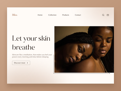 Skincare-cosmetics products landing page 2023 aesthetic beauty branding cosmetics figma functional health landing page makeup nature product skin skincare trend ui web design web page web ui website