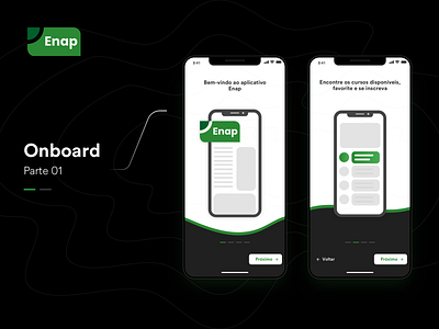 Enapp - Onboard Pt. 01 android app apple design enap icon ios logo mobile onboard product step by step ui ui ux ux