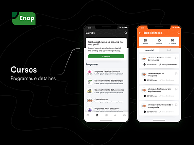 Enapp - Cursos e Programas android app apple design design app enaap enap icon ios logo mobile product redesign ui ux