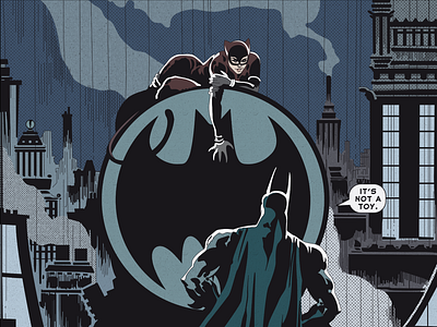 Batman & Catwoman vector illustration