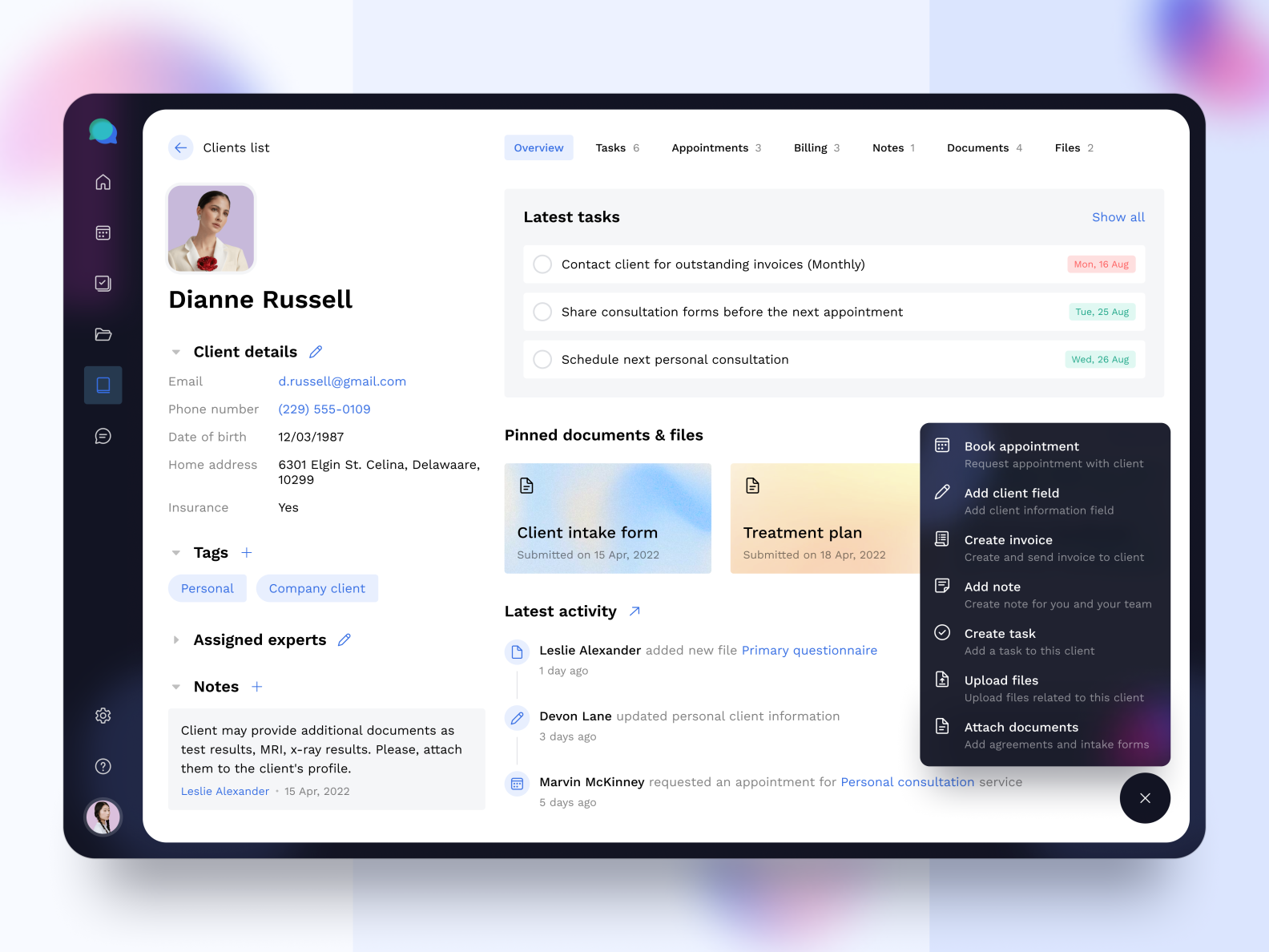 CRM - Client Profile Page by Valerie Nasikan for UGEM on Dribbble