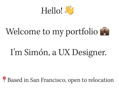 Simón I UX Portfolio 2022