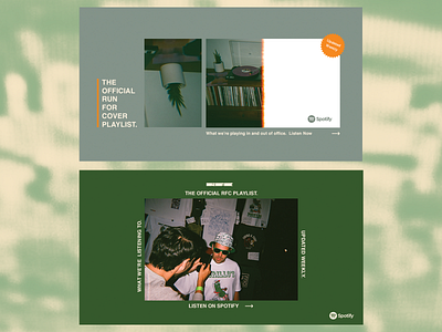 Run For Cover Playlist - Spotify art direction banner banner ad digital design editorial graphic design layout playlist record label spotify spotify ad